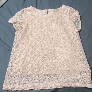 Soft Peach/Pink Lace Top